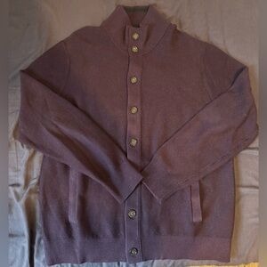 Banana Republic Speciality Burgundy Mock Neck Cardigan
